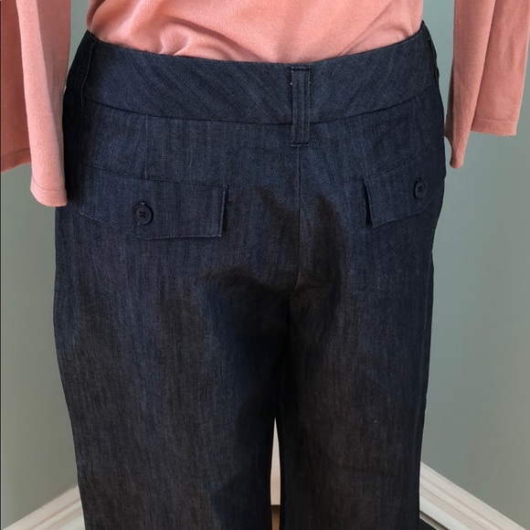 Garnet Hill Crop Chinos in Dressy Denim Sz 10 - Picture 4 of 8